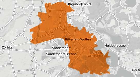 Mietspiegelkarte Bitterfeld Wolfen